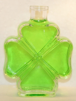 Cloverleaf 200 ml with glass stopper, motif bottle, gift idea,