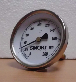 Thermometer 0 to 200°C with mounting accessories
