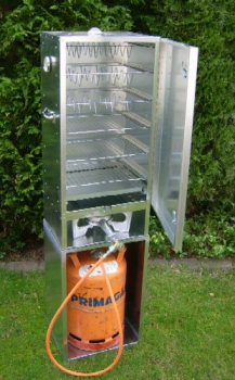 Substructure / stand without door - made of aluminised sheet steel for smokehouse