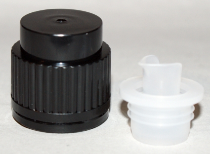 Schraubverschluss für Glasflaschen PP31,5x24mm mit Ausgießer schwarz