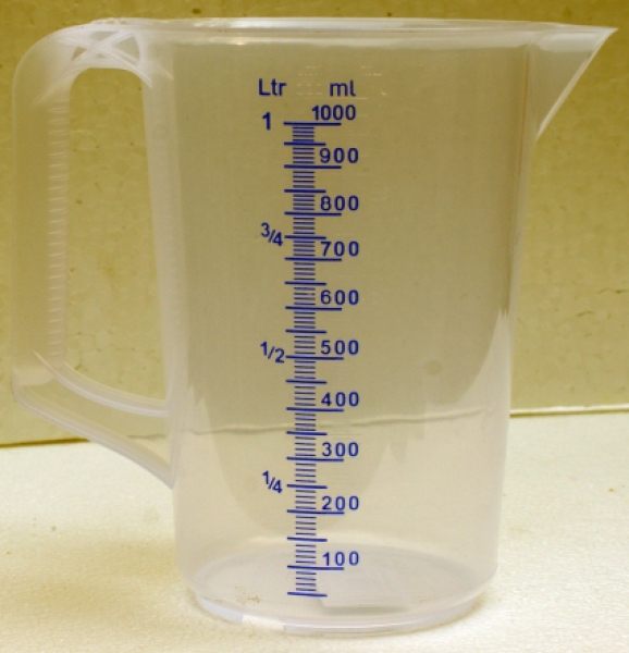 Measuring beaker, measuring jug 250 mL, 500 mL, 1, 2, 3 or 5 litres