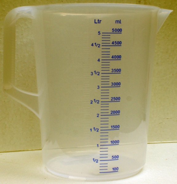 Measuring beaker, measuring jug 250 mL, 500 mL, 1, 2, 3 or 5 litres