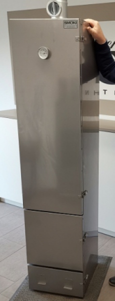 Aluminiertes Stahlblech, Räucherofen 180x40x40 cm, Doppelwandig isoliert(1813)