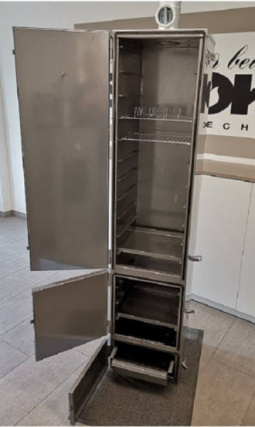 Aluminiertes Stahlblech, Räucherofen 180x40x40 cm, Doppelwandig isoliert(1813)