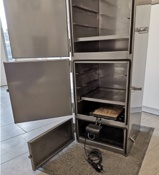 1.4301 V2A stainless steel, Smoke oven 180x40x40cm - Double-walled insulated