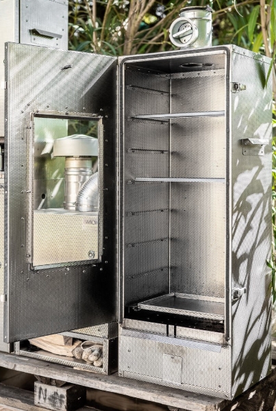 Smoker oven 100x39x33cm - Insulated - Window - embossed Cr stainless steel(1046)