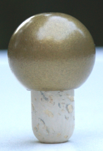 Decorative cork 16 mm with wooden ball gold Ø 32 mm, cork stopper