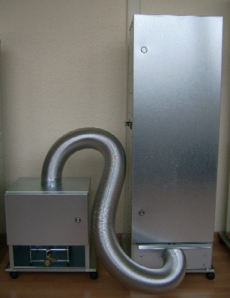 External smoke generator for SMOKI's made of CR stainless steel