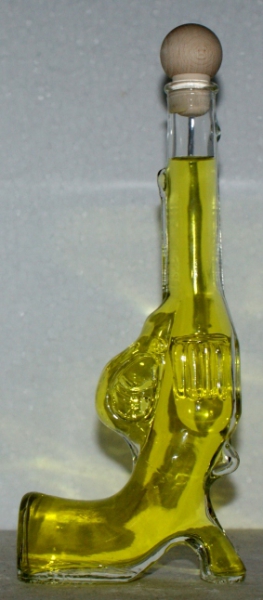 Colt, Motif bottle approx. 200 ml, white, pistol including stopper, gift idea, party souvenir