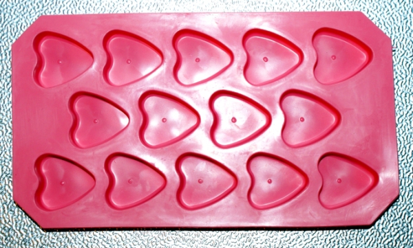 Eiswürfelform, Herzform,  ideal für Tomatenbutter, Paprikabutter etc.