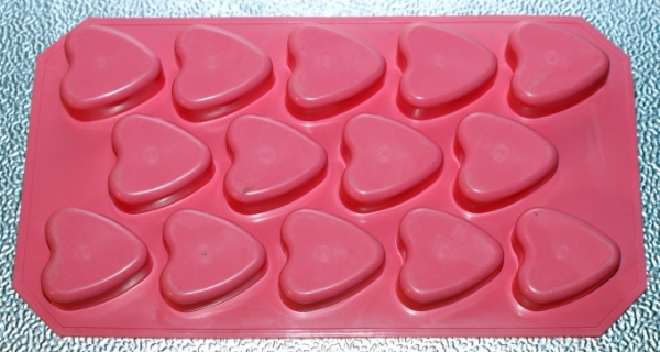 Eiswürfelform, Herzform,  ideal für Tomatenbutter, Paprikabutter etc.