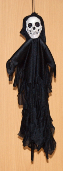 Gespenst, Geist, hängend, 38 cm, schwarz