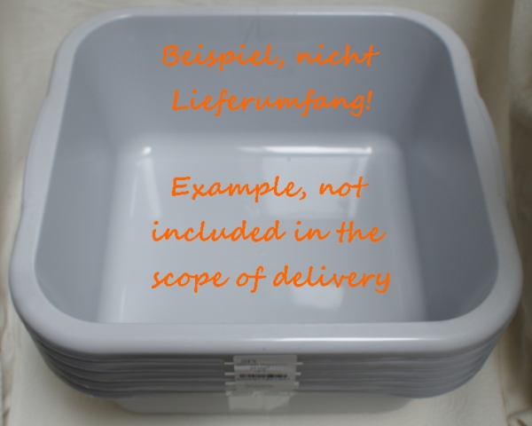 Rechteckschüssel, Mischschüssel 12 L, hellgrau (ca.35x33x15cm) von Gies