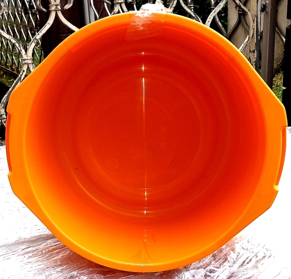 Mehrzweckbottich, 20 L, orange, Lakebottich, Marinierbottich, pökeln, (ca.Ø 42x20cm) von Gies (3120)