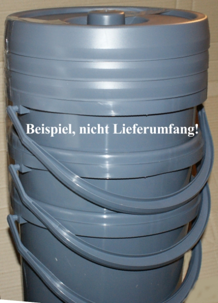 Eimer mit Deckel ca. 12 Liter, dunkelgrau