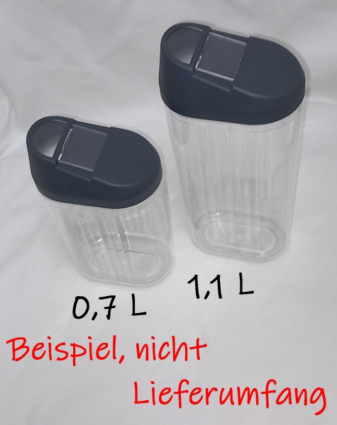 Schütte mit Deckel (dunkelgrau) 0,7 L,  1,1 L von Gies, Schüttdose