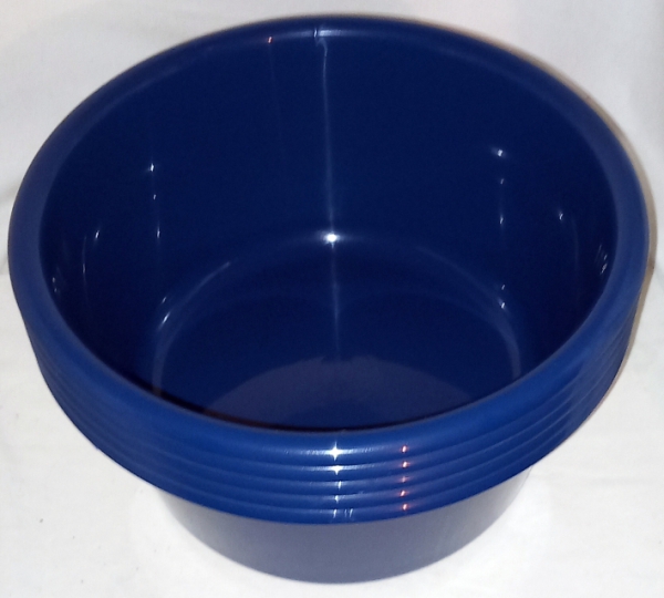 Bowl, plastic deep bowl Ø 28 cm; 4.5 L, dark blue, by Gies, salad, sausages