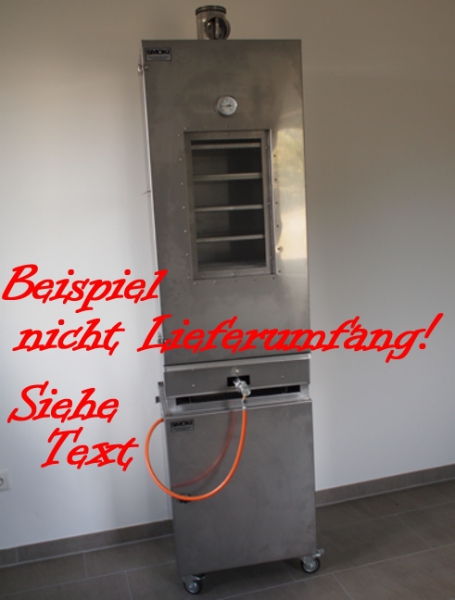 DICKER SMOKI Räucherschrank H 120cm B 50cm, T 40cm, H a. rollbarem Unterschrank mit ca. H 58,5cm