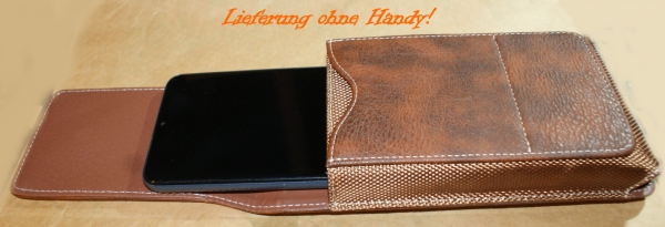 Handytasche in Lederoptik, Gürteltasche mit Magnetverschluß
