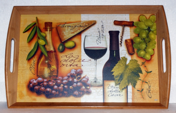 Holiday Feeling" serving tray approx. 48x31x5.5 cm