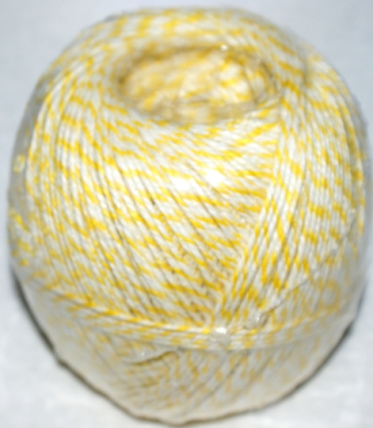 Butcher sausage yarn, yellow/white, 140 m sausage string, ham cord, sausage yarn, kitchen yarn,smoking