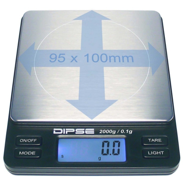 Dipse TP-Series 0,1-2000 g TP Electron. Spice scale,Fine scale,Pocket scale,Gold scale