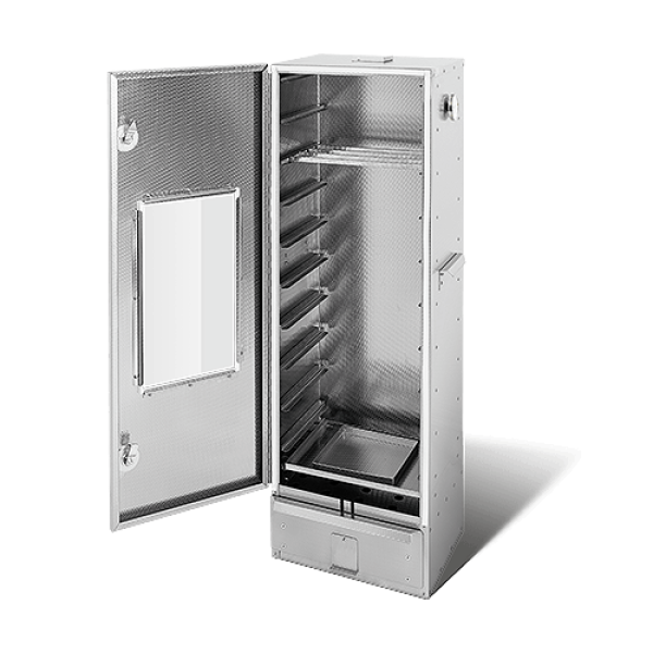 Embossed CR stainless steel with window 120x39x33 cm (1242)