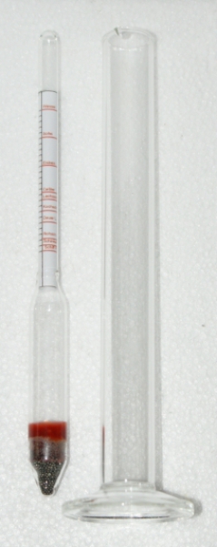 Lakeprober - with cylinder, pickle knife, brine knife, brine tester, salt spindle, pickle spindle
