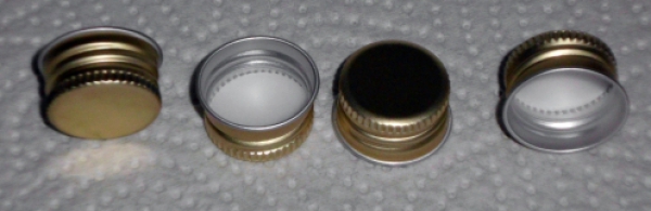 PP 18 - Schraubverschluss, gold mit Rollrand, Aluminium