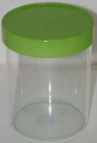 Storage tin round with lid, green 1 L (Ø 11,5x15 cm) by Gies