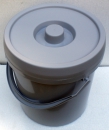Bucket with lid approx. 12 litres, grey