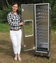 Smoker made of aluminised sheet steel - with window - 150x39x33 cm,FAL, (1512) smoke