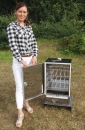 Smoking oven – aluminium-coated sheet steel, 70 x 39 x 26 cm, for smoking ham and sausages