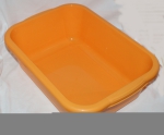 Rectangular bowl, 10 L (approx. 40 x 28 x 13 cm), orange, by Gies, mixing bowl