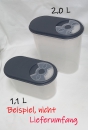 Streudose mit Deckel (dunkelgrau) 2 L (ca.19x10x18,5cm) von Gies