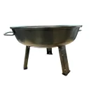 Feuerstelle 57 cm - Feuerschale, Stahl unlackiert, für Fisch-, Gulaschkessel, Grillrost, Camping, angeln