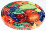 TO 82 Fruit decor with button past, twist off lid, cap, closure, closures, preserve!