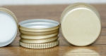 PP 31,5 - Schraubverschluss, gold, Aluminium - ohne Rollrand