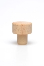 Wooden handle cork disc, PE plug 15 mm
